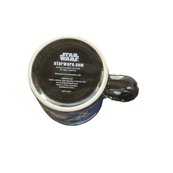 Star Wars Empire Strikes Back Ceramic Mug 12 Oz Black & Blue - Picture 2 of 4